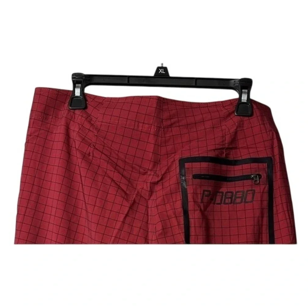 NWT 8eighty Hurricane Mens P-D880 Red Board Shorts Swimming Trunks Size 33